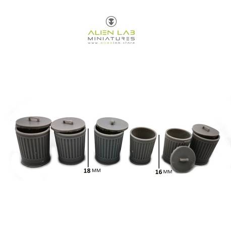 TRASHCAN - D&D Wargaming Terrain, Scatter Scenery for Tabletop RPGs, Dungeons and Dragons Miniatures, Terrain Accessories