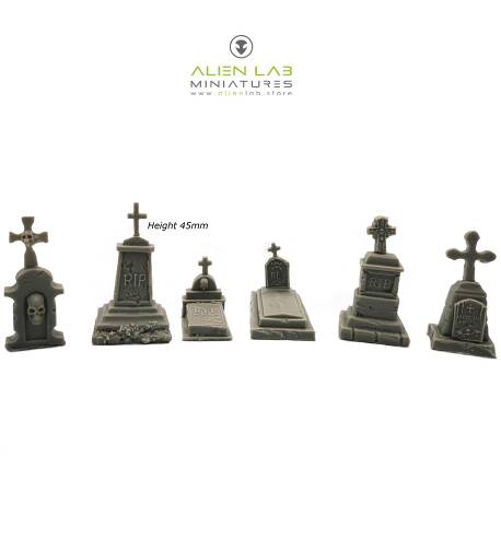 CEMETERY MONUMENTS - D&D Wargaming Terrain, Scatter Scenery for Tabletop RPGs, Dungeons and Dragons Miniatures, Terrain Accessories