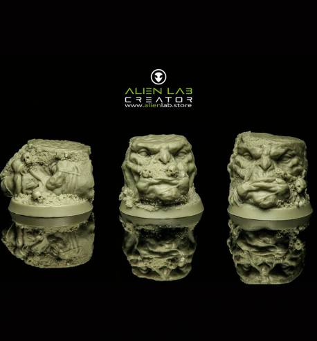 Orc ruins 32mm round bases for Miniatures - Perfect for Warhammer & D&D Games