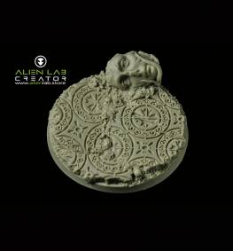 Ancient ruins 60mm Round Bases for Miniature Gaming - Ideal for RPG and Fantasy Tabletop Gaming	