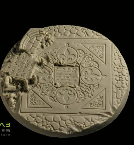 Temple ruins 100mm round bases for Miniatures - Ideal for Tabletop RPGs & Fantasy Games