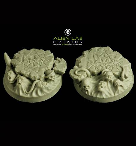 Hell 40mm Round Bases for Miniature Gaming - Ideal for RPG and Fantasy Tabletop Gaming