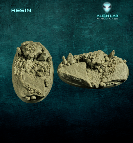 Wasteland 90mm oval bases for Miniatures - Perfect for Warhammer & D&D Games