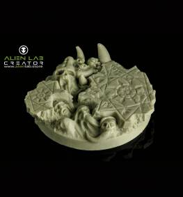 Hell 50mm Round Bases for Miniature Gaming - Ideal for RPG and Fantasy Tabletop Gaming