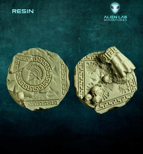 Ancient greece 40mm Round Bases for Miniature Gaming - Ideal for RPG and Fantasy Tabletop Gaming	