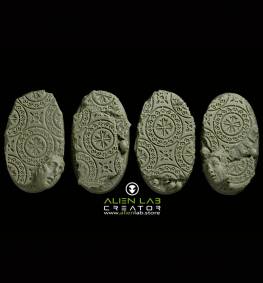 60mm Oval Ancient Bases for Miniatures - Perfect for Warhammer & D&D Games
