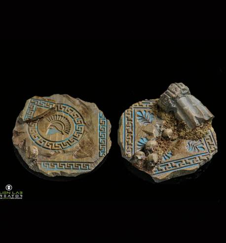 Ancient greece 40mm Round Bases for Miniature Gaming - Ideal for RPG and Fantasy Tabletop Gaming	
