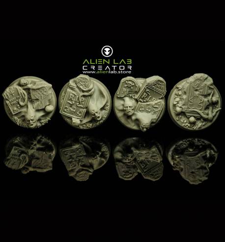 Graveyard 32mm round bases for miniatures - ideal for Tabletop RPGs & Fantasy Games