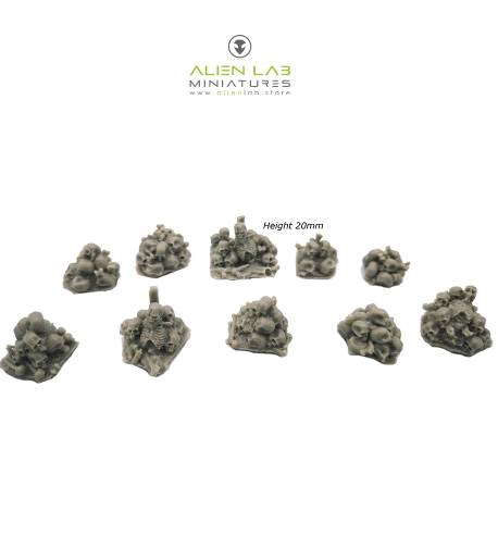 Pile of skulls basing kit – Accessories for Tabletop Game Scenery & Terrain Crafting