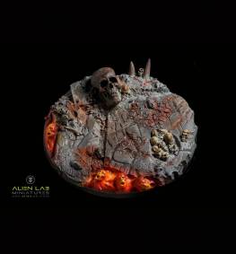 Hell 100mm round bases for Miniatures - Ideal for Tabletop RPGs & Fantasy Games