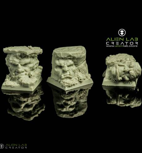 ORC RUINS SQUARE BASES 25MM