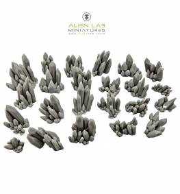 Crystals Alien Lab Universal Resin Terrain Elements for Miniature Wargaming