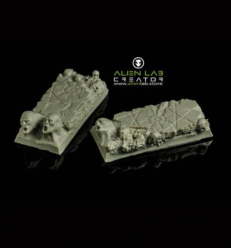 Hell Ruins 25mm / 50mm square bases