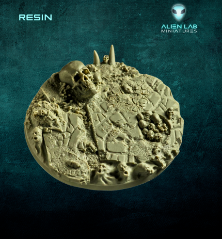 Hell 100mm round bases for Miniatures - Ideal for Tabletop RPGs & Fantasy Games