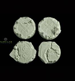 Celtic ruins 32mm Round Bases for Miniature Gaming - Ideal for RPG and Fantasy Tabletop Gaming	