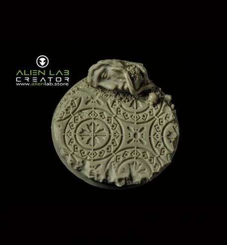 Ancient ruins 50mm Round Bases for Miniature Gaming - Ideal for RPG and Fantasy Tabletop Gaming	