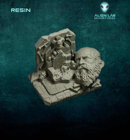 Barbarian throne Alien Lab Resin Terrain: Perfect for Tabletop Gaming Miniatures