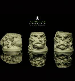 Orc ruins 32mm round bases for Miniatures - Perfect for Warhammer & D&D Games
