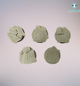 Temple ruins 25mm round bases for Miniatures - Ideal for Tabletop RPGs & Fantasy Games