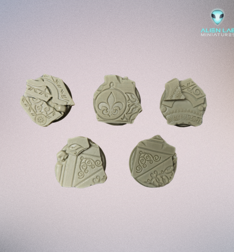 Temple ruins 25mm round bases for Miniatures - Ideal for Tabletop RPGs & Fantasy Games
