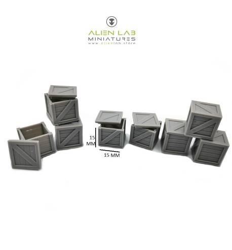 SMALL CRATES - D&D Wargaming Terrain, Scatter Scenery for Tabletop RPGs, Dungeons and Dragons Miniatures, Terrain Accessories