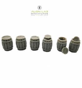 WOODEN BARRELS - D&D Wargaming Terrain, Scatter Scenery for Tabletop RPGs, Dungeons and Dragons Miniatures, Terrain Accessories