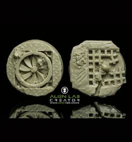 Ruins SF 40mm round bases for miniatures - ideal for Tabletop RPGs & Fantasy Games