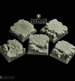 HELL RUINS SQUARE BASES 40MM