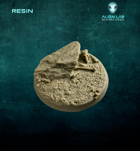 Wasteland 50mm Round Bases for Miniatures - Ideal for Tabletop RPGs & Fantasy Games