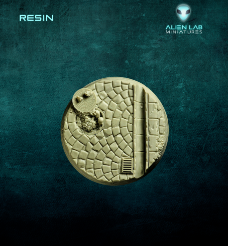 Town square 60mm round bases for miniatures - ideal for Tabletop RPGs & Fantasy Games