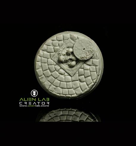 Town square 50mm round bases for miniatures - ideal for Tabletop RPGs & Fantasy Games