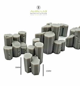 Basalt pillars Alien Lab Universal Resin Terrain Elements for Miniature Wargaming