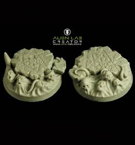Hell 40mm Round Bases for Miniature Gaming - Ideal for RPG and Fantasy Tabletop Gaming