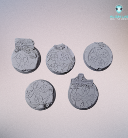 Temple ruins 25mm Round Bases for Miniatures - Ideal for Tabletop RPGs & Fantasy Games