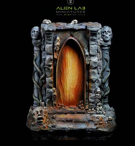 Portal to hell Alien Lab's Resin Terrain: Perfect for Tabletop Gaming Miniatures