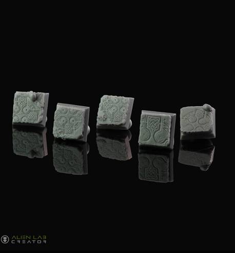 Scibor Miniatures 5 Celtic Ruins 20mm square bases 
